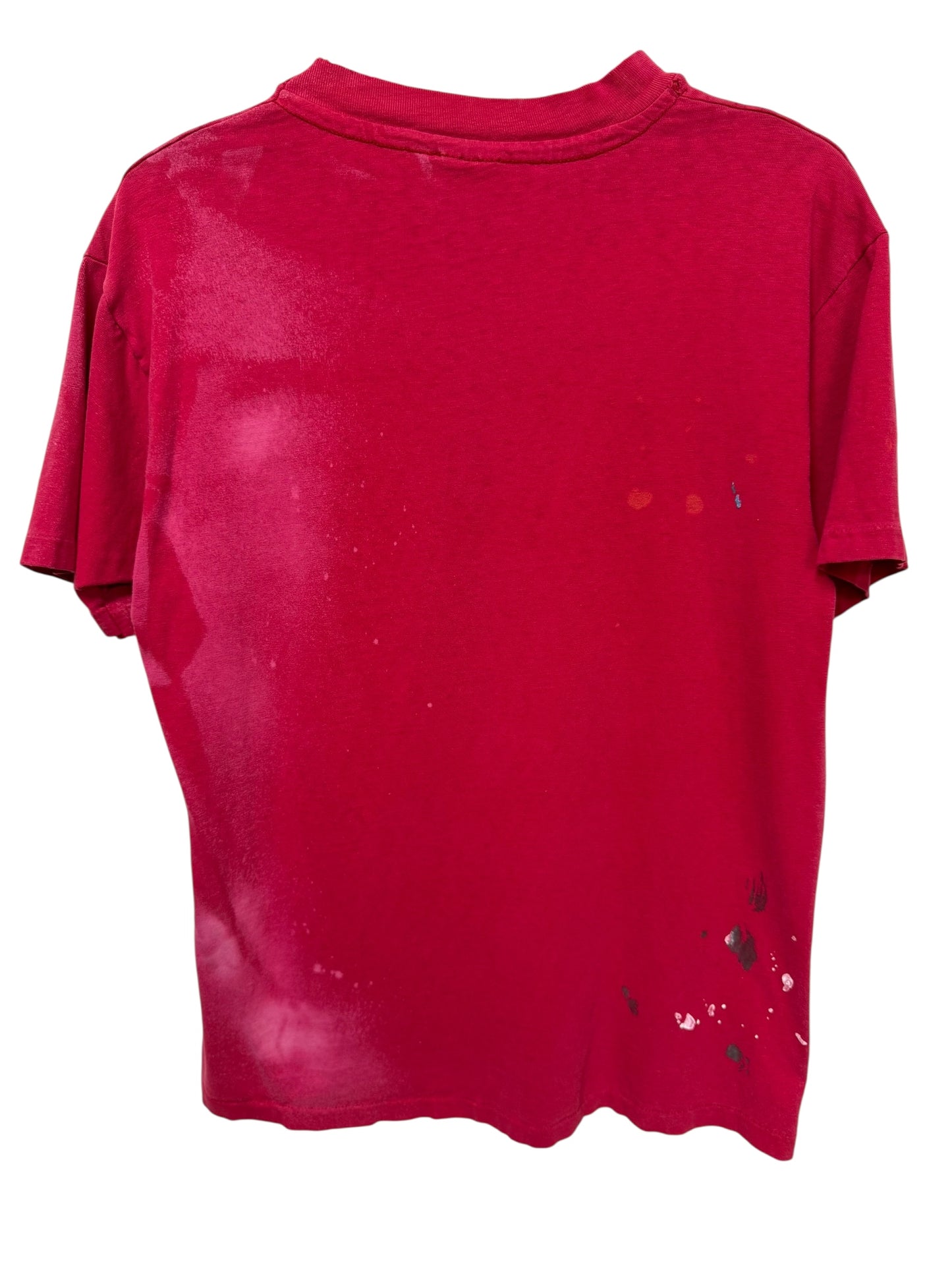 Red Painted Distressed Tee