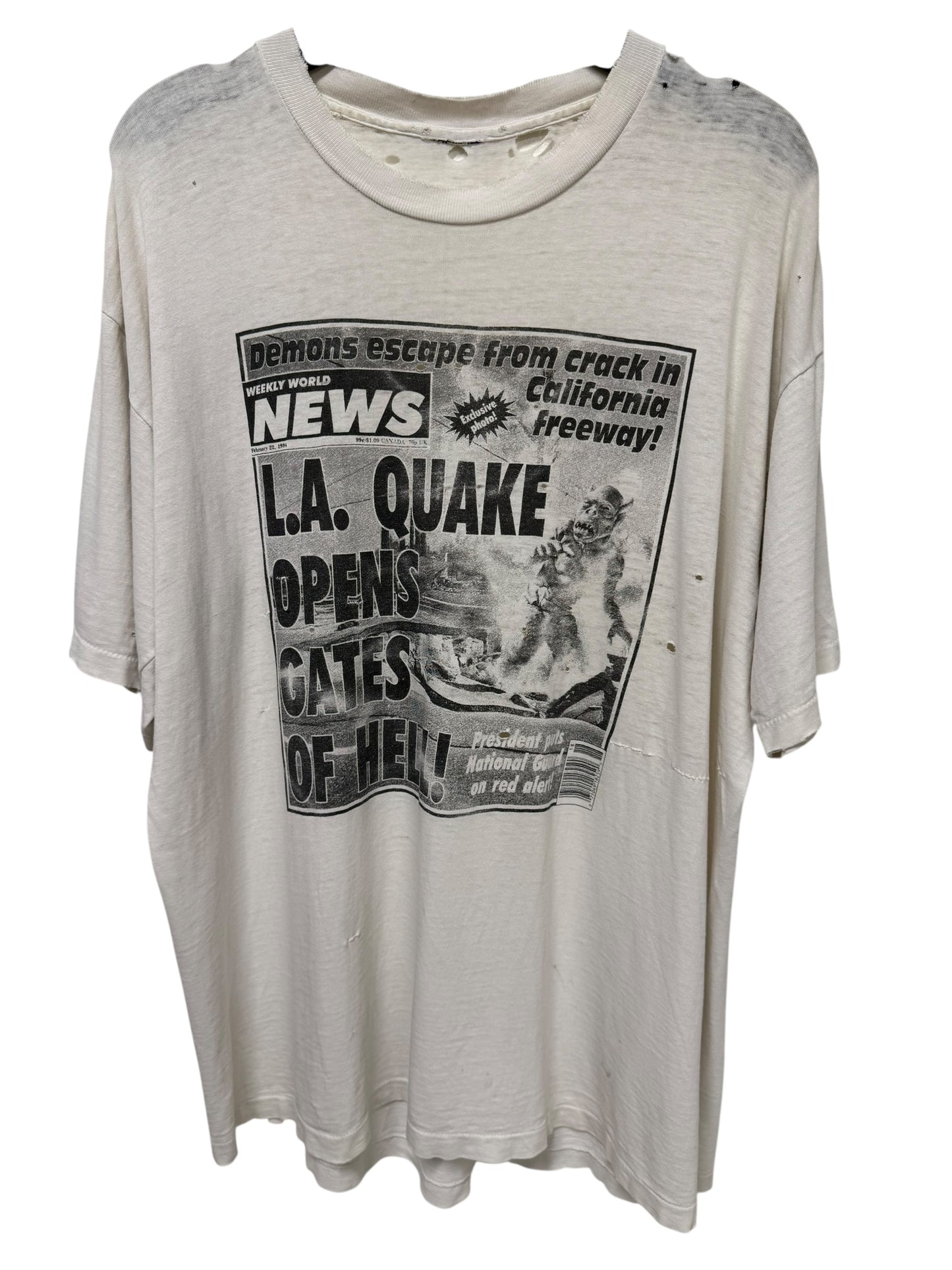LA Newspaper Earthquake Tee