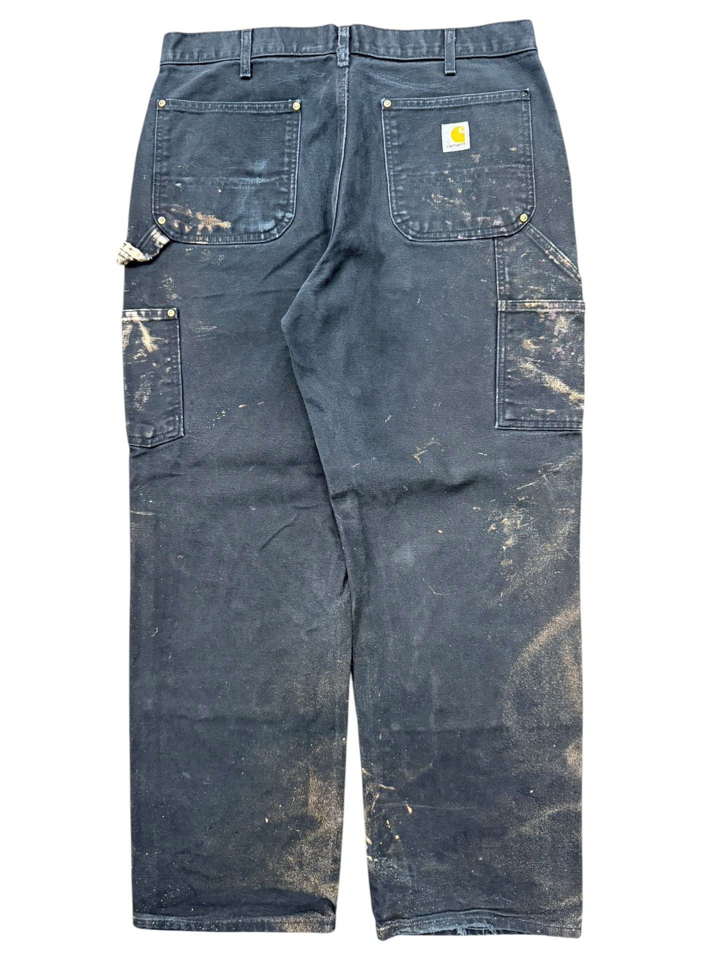 Blk Bleached Carhartt Double Knee