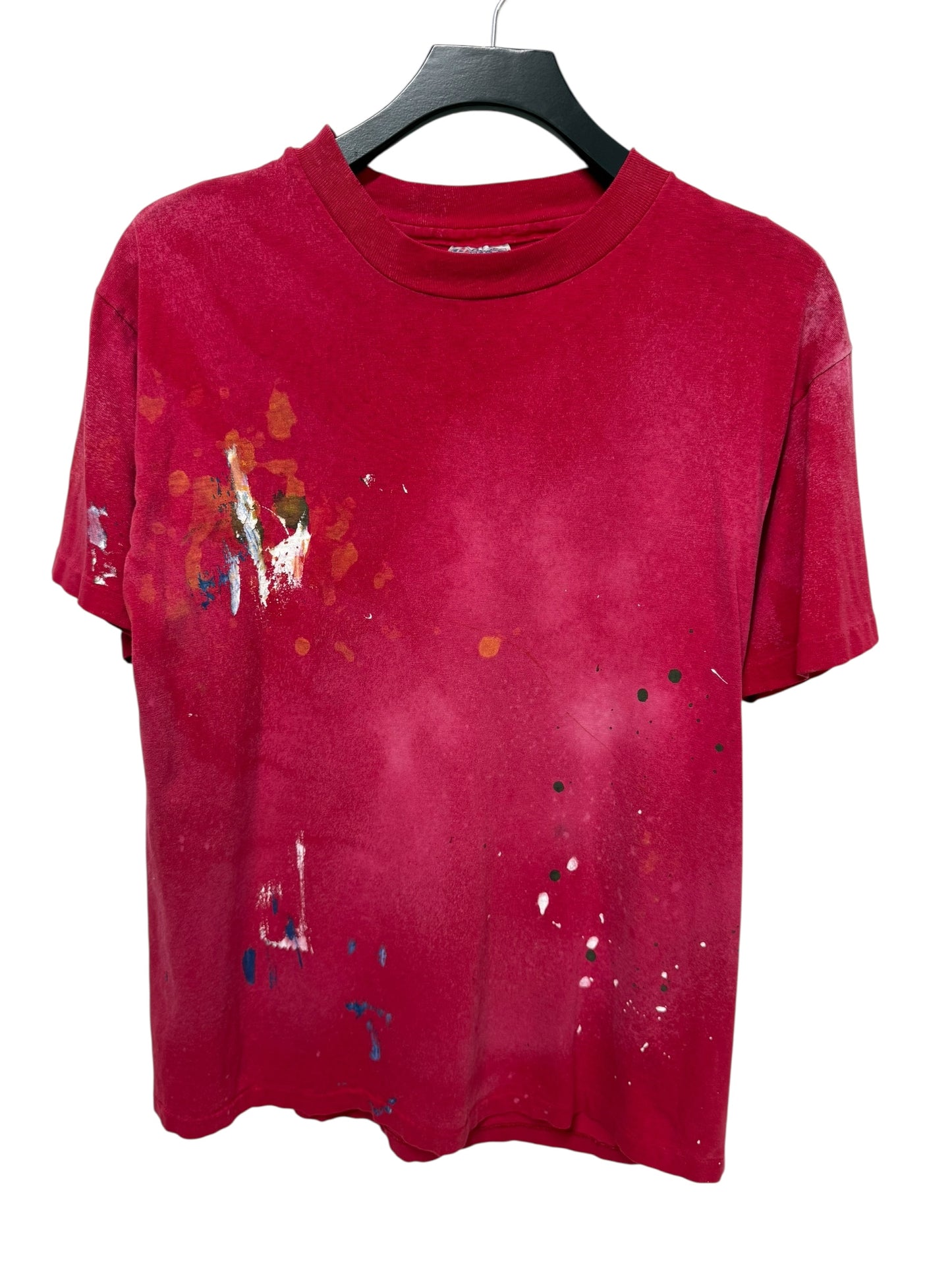 Red Painted Distressed Tee