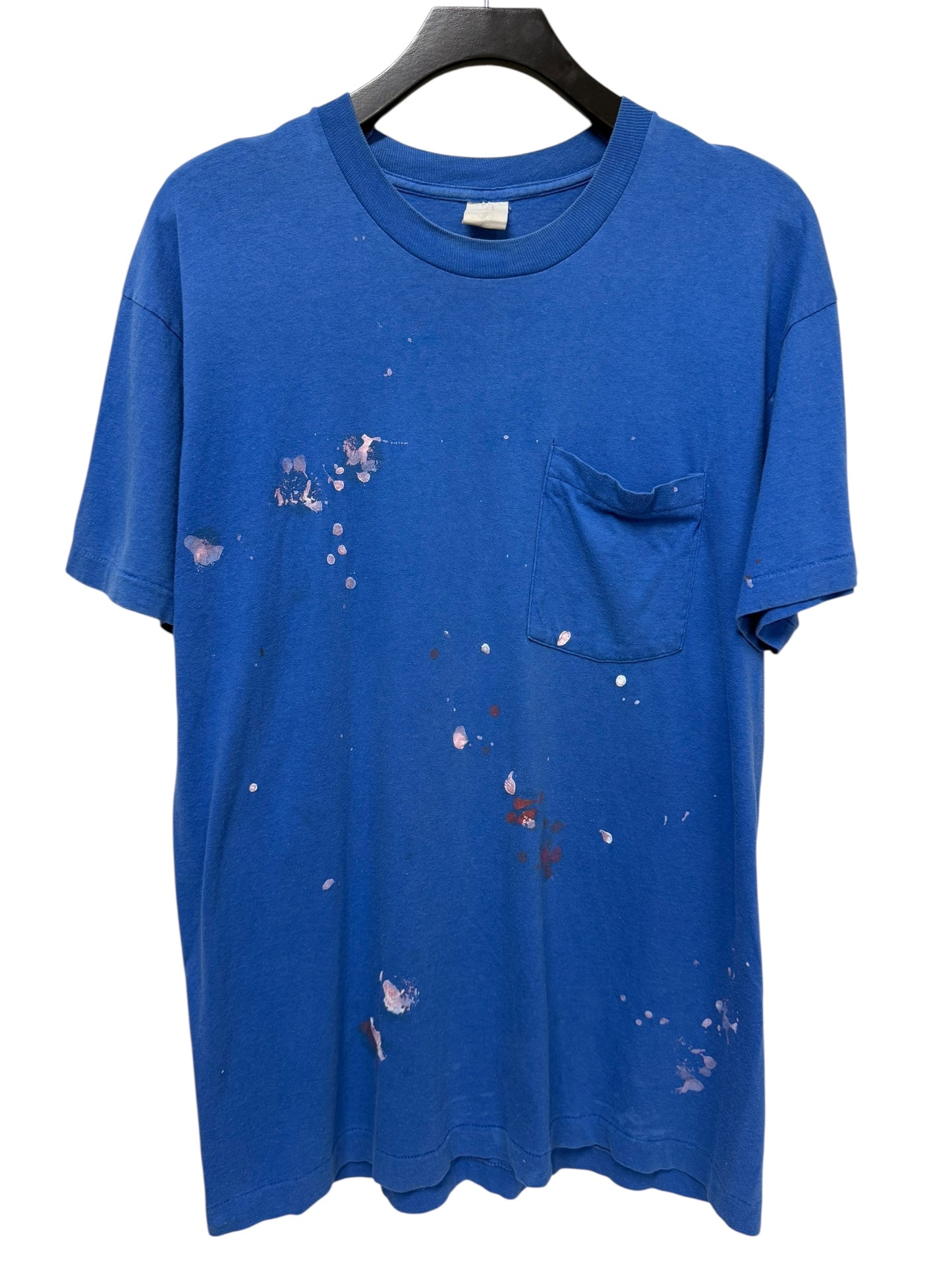 Blue Painted Pocket Tee