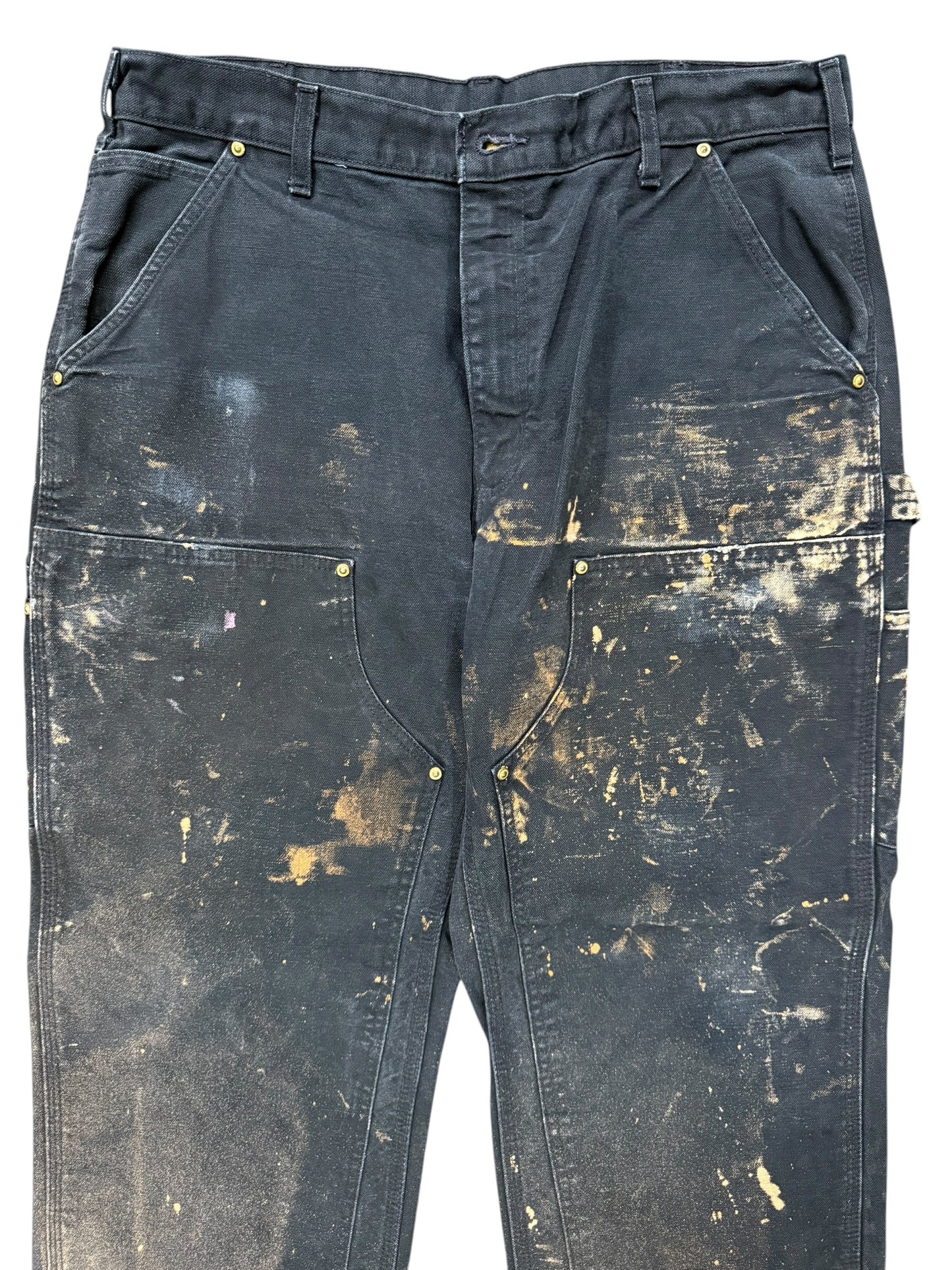 Blk Bleached Carhartt Double Knee