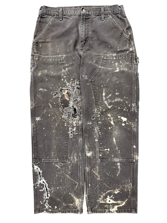 Distressed & Bleached Brown Carhartt Double Knees