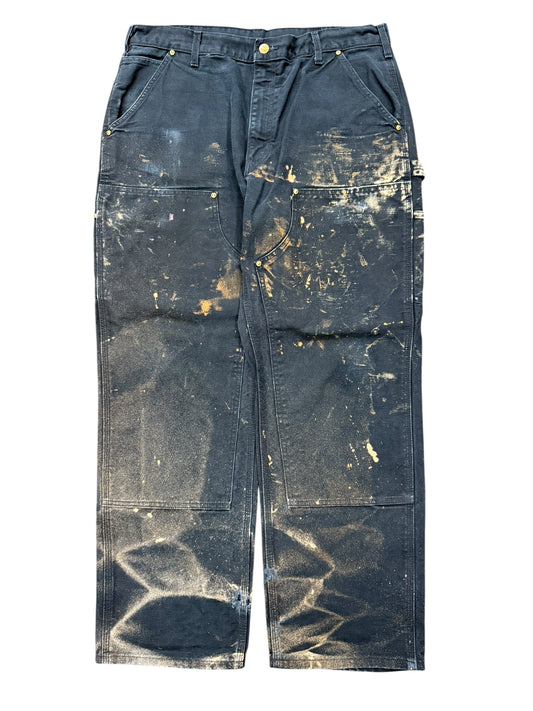 Blk Bleached Carhartt Double Knee